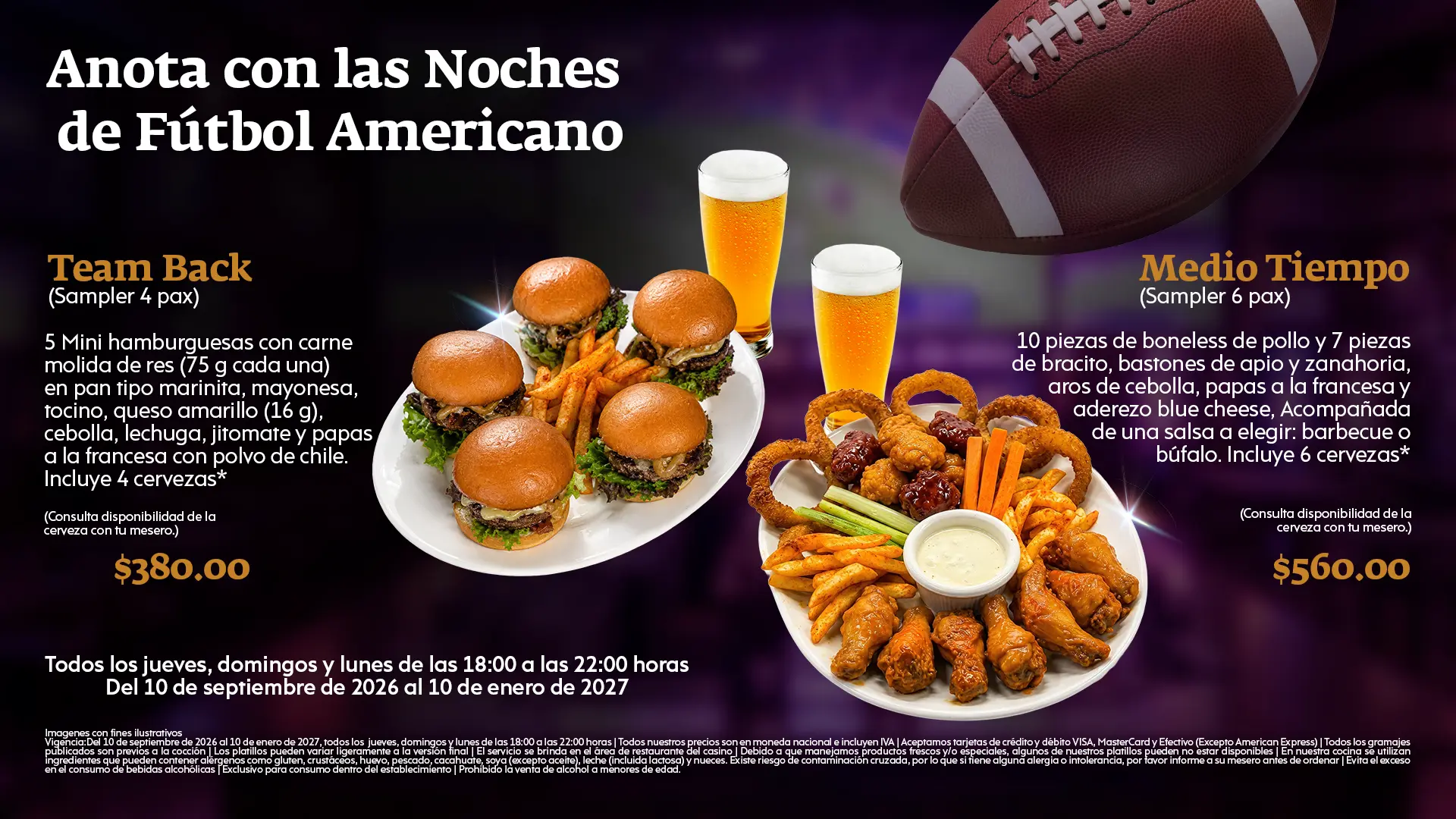 Disfruta exquisitos platillos en tu casino favorito