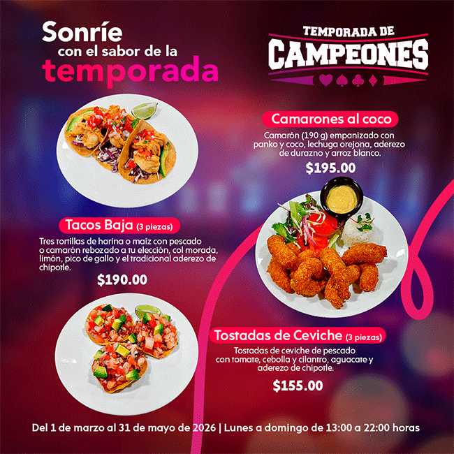 Disfruta exquisitos platillos en tu casino favorito