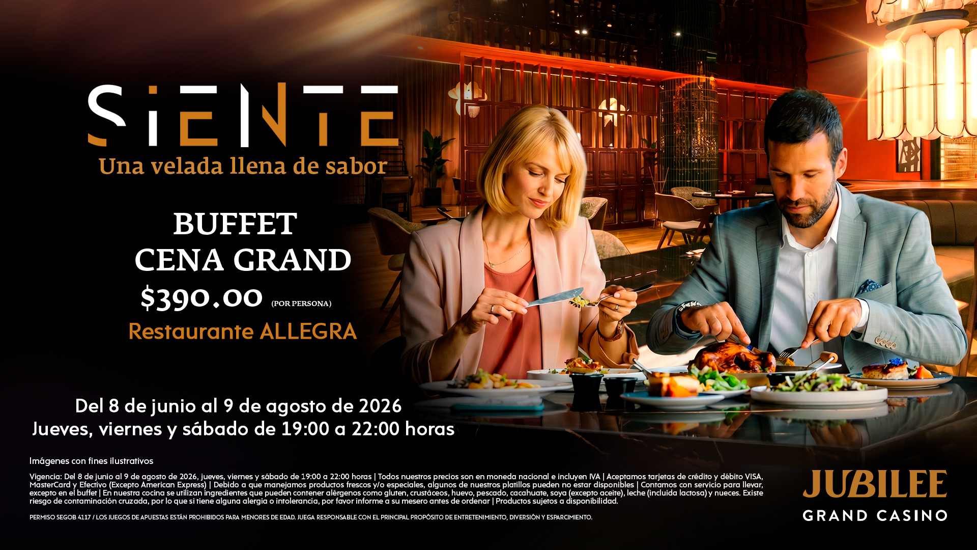 Disfruta exquisitos platillos en tu casino favorito
